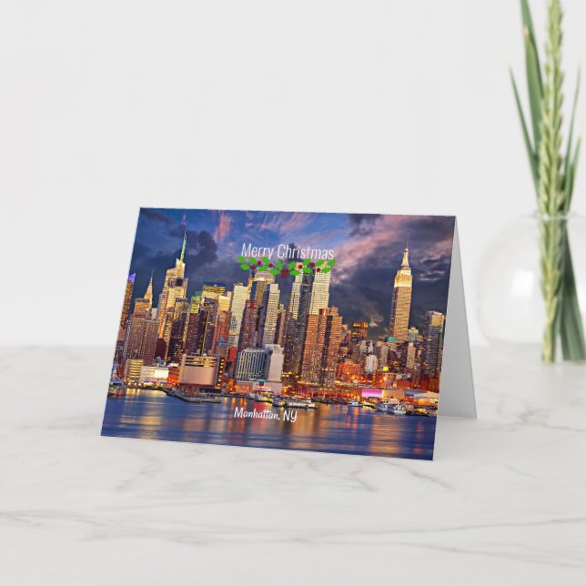 God jul, Manhattan, NY Kort (Framsida)
