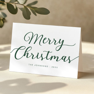 God jul-mappat Helgdag-kort för grönt-skript Helgkort