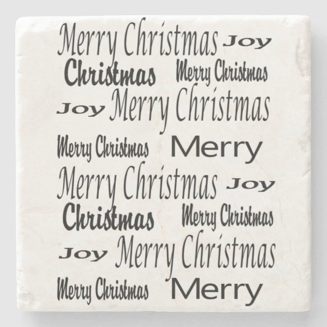 God jul Marble Stone Underlägg, Joy Stenunderlägg (Framsidan)