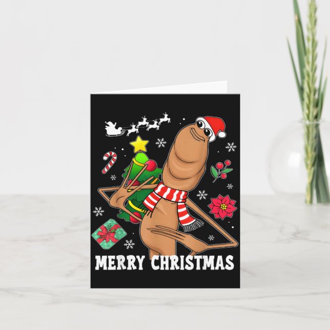 God Jul Marcus Maskormen Roligt Oknäppt Meme Kort (Framsida)