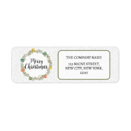 God jul märkning för feberkrage Helgdag Returadress Etikett