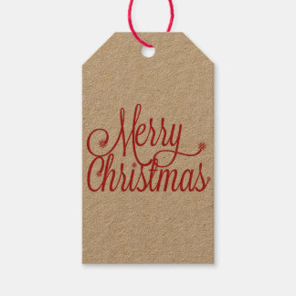 God jul-märkre (kraft) presentetikett