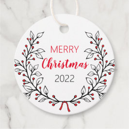 God jul Märkre med linjer lämna Gåvor Etiketter