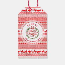 GOD JUL Märkre med traditionell personlig Presentetikett