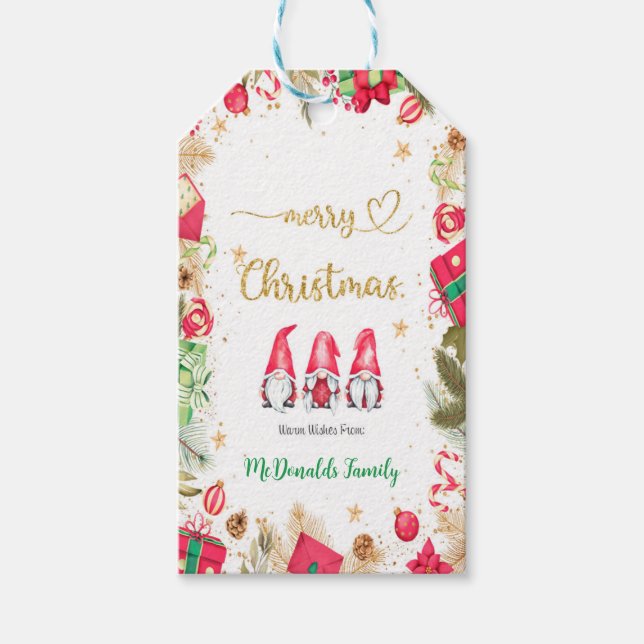 God jul Märkre Presentetikett (Framsidan)