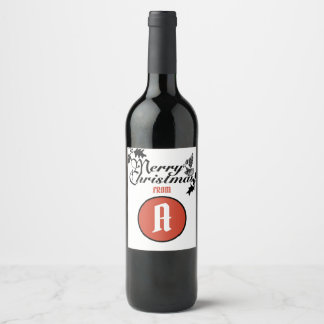 GOD JUL mat och drycketikettuppsättning Vinflaska Etikett