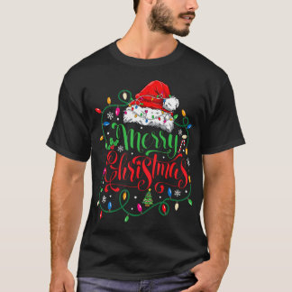 God jul Matching Family Santa Hat Ljus X T Shirt