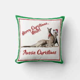 God jul Mate Santa Kangaroos Kudde