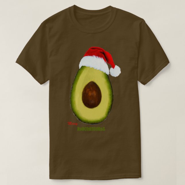 God jul med avocado Cute Jul avocad T Shirt (Design framsida)