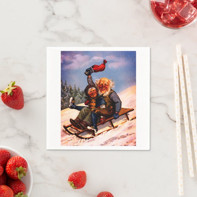 God jul med Beer Wilhelm Larsen Pappersservett (Insitu)