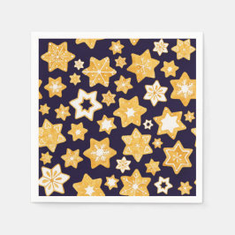 God jul med blå bakgrund pappersservett