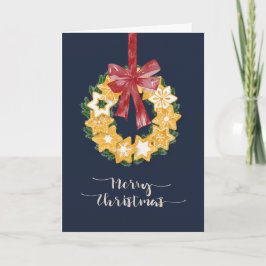 God jul med blå Grått-bakgrund Helgkort