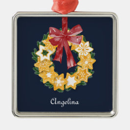 God jul med blå Grått-bakgrund Julgransprydnad Metall