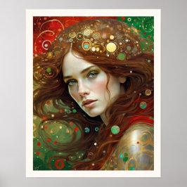 God jul med Brown Hair Poster