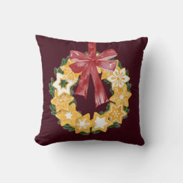 God jul med Burgundy Background Kudde