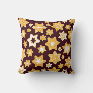 God jul med Burgundy Background Kudde