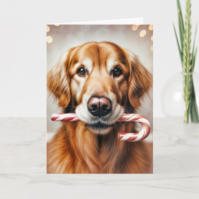 God jul med Candy cane Helgkort (Framsida)