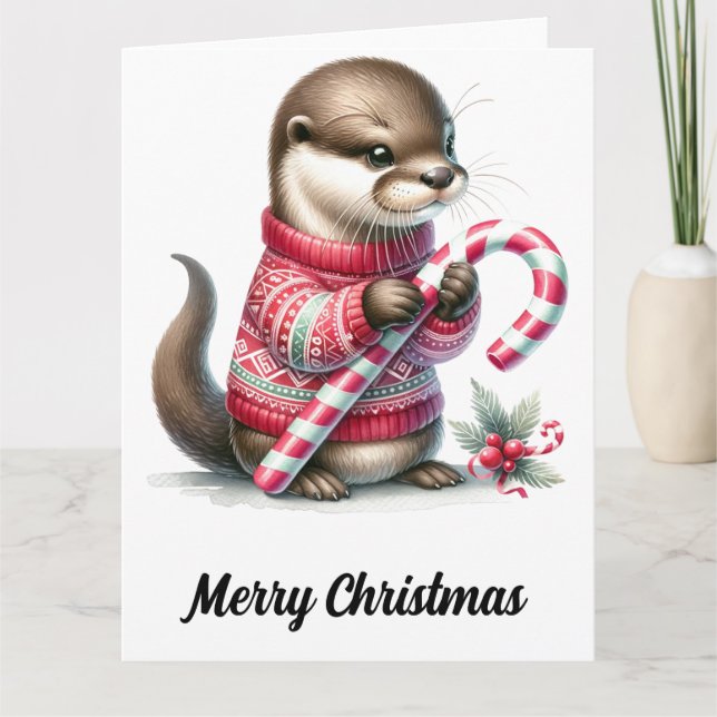 God jul med Candy cane Kort (Framsida)