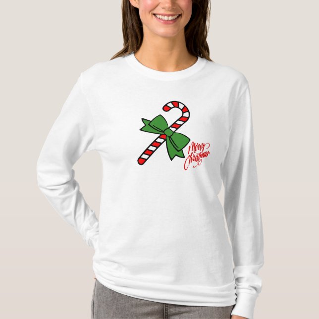 God jul med candy cane tee (Framsida)