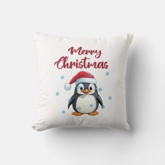 ’God jul’ med cute Penguin Kudde