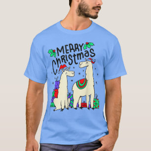 God jul med den söta laman, lama t shirt