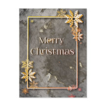 God jul med djup och snökristaller