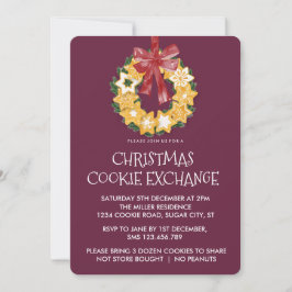 God jul med djupa plommon inbjudningar