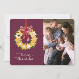 God jul med djupa plommon julkort