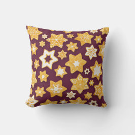 God jul med djupa plommon kudde