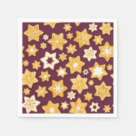 God jul med djupa plommon pappersservett