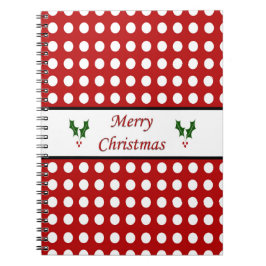 God jul med en Polka pricker mönster Anteckningsbok