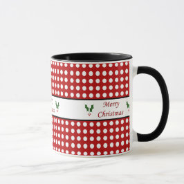 God jul med en Polka pricker mönster Mugg