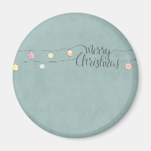 God jul med en sträng av prydnadsföremål magnet