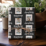 God jul med ett fyrkantigt foto - svart presentpapper<br><div class="desc">Lägg till ett bild till den här söta helgdag - perfekt för barnen. Ett enkelt och modernt foto som gör en minnesvärd figursättning under träd.</div>