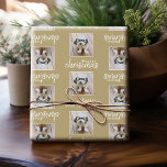 God jul med ett kvadratiskt foto - guld presentpapper<br><div class="desc">Lägg till ett bild till den här söta helgdag - perfekt för barnen. Ett enkelt och modernt foto som gör en minnesvärd figursättning under träd.</div>