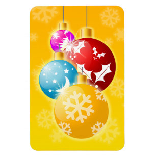 God jul med festive Helgdag Ornaments Magnet