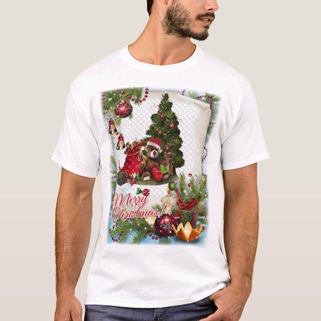 God jul med gåvor t shirt (Framsida)