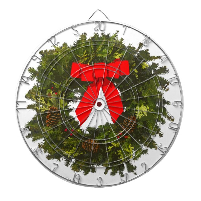 God jul med Gräs Cones och Red Bow Piltavla (Framsidan)