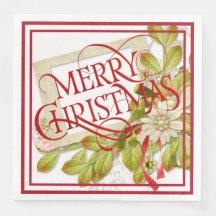 God jul med Grönt Blommigt Dekorativ kudde