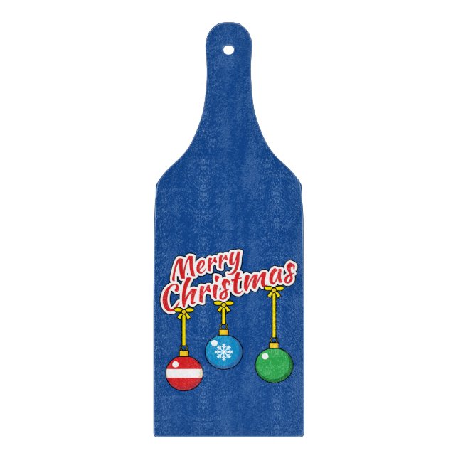 God jul med Hanging Bollar (Framsidan)
