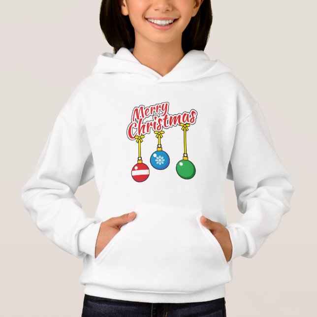 God jul med Hanging Bollar T Shirt (Framsida)