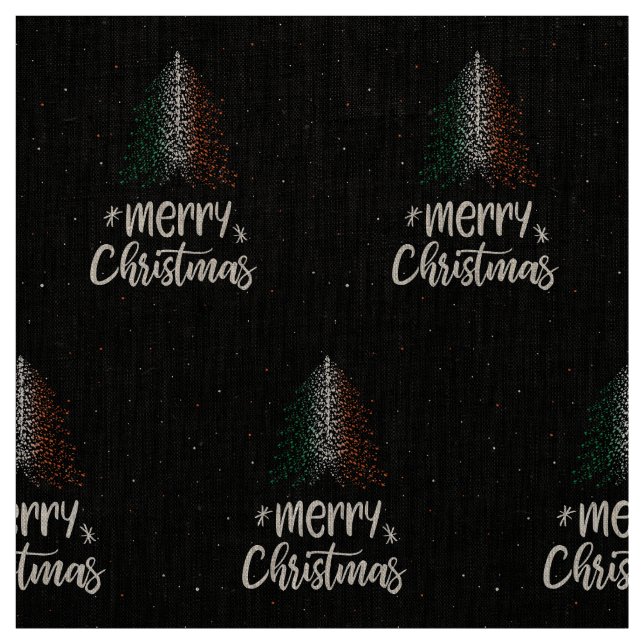 God jul med Irland flagga Tyg (Provkarta)