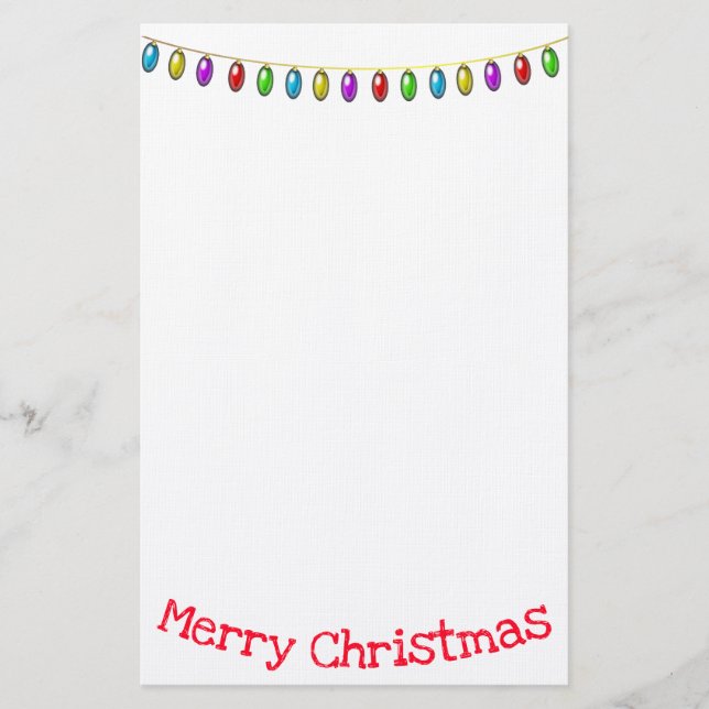 God jul med julen Ljus Brevpapper (Framsida)