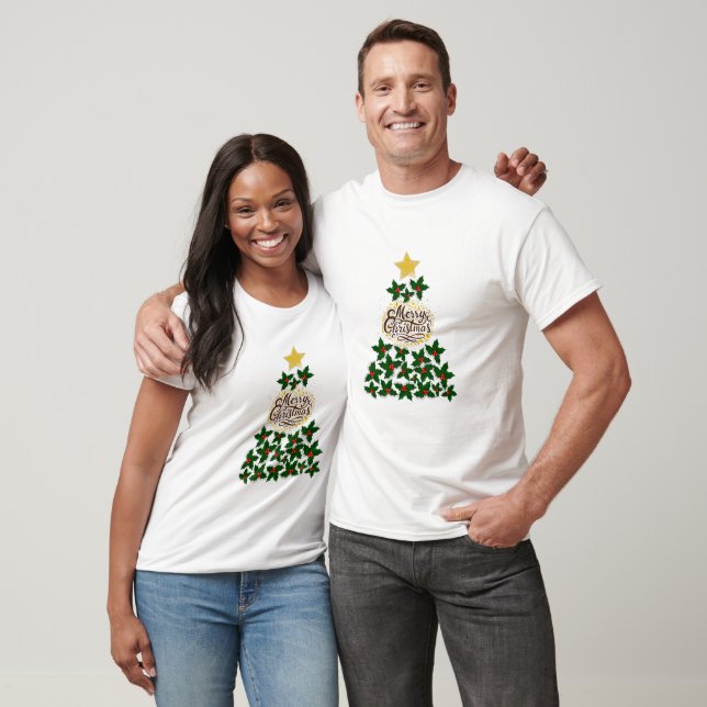 God jul med Julgran T Shirt (Unisex)