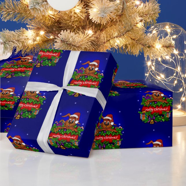 God jul med julkanin presentpapper (Helgdagar)