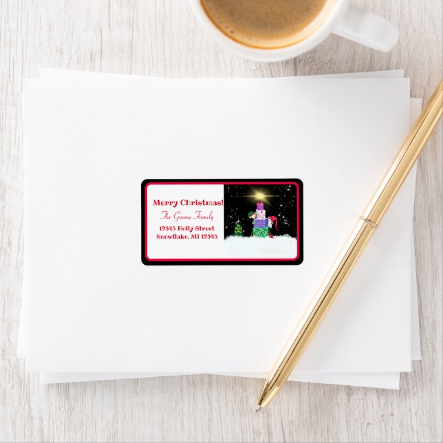 God jul med Julklapp Adressetikett (Insitu)