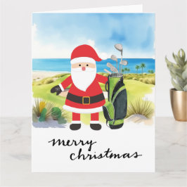 God jul med Jultomten Golfer Kort