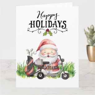 God jul med Jultomten Golfer Kort