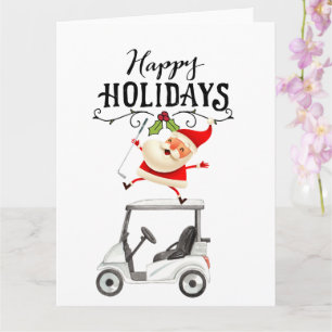 God jul med Jultomten Golfer Kort