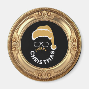 God jul med Jultomten Magnet